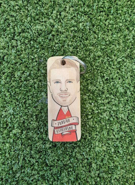 Jordan Henderson Wooden Keyring