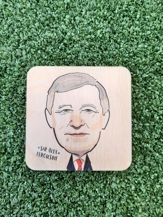 Sir Alex Ferguson Wooden Coasters