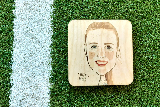 Beth Mead Wooden Coasters