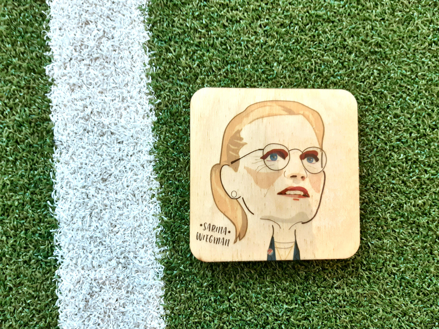 Sarina Wiegman Wooden Coasters
