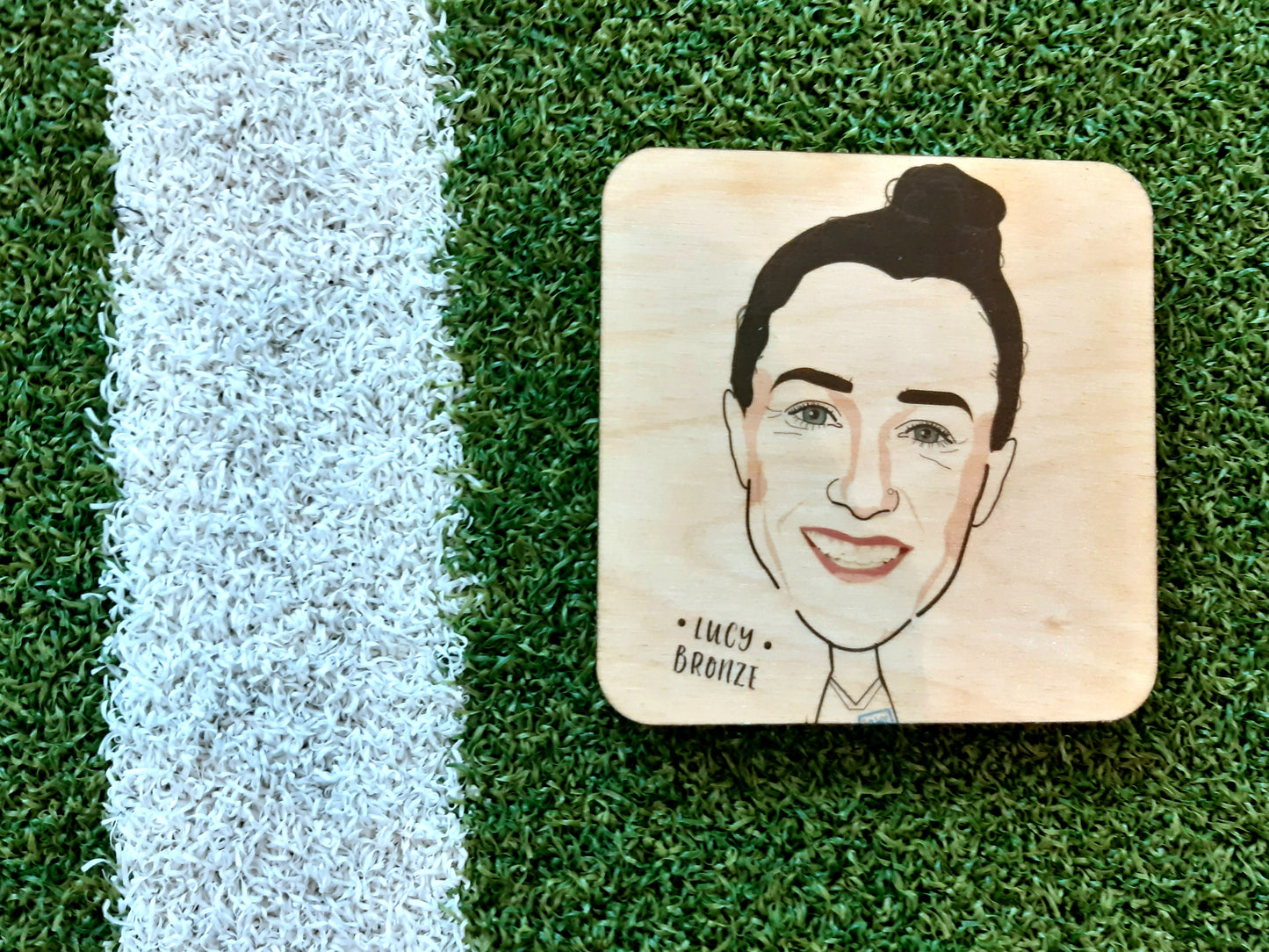 Lucy Bronze Wooden Coasters