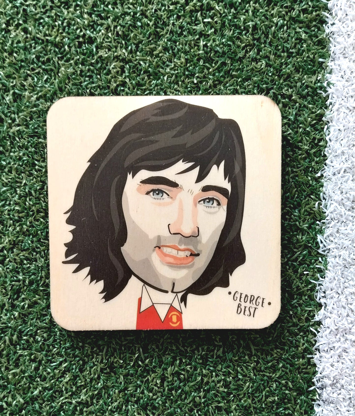 George Best Wooden Coasters