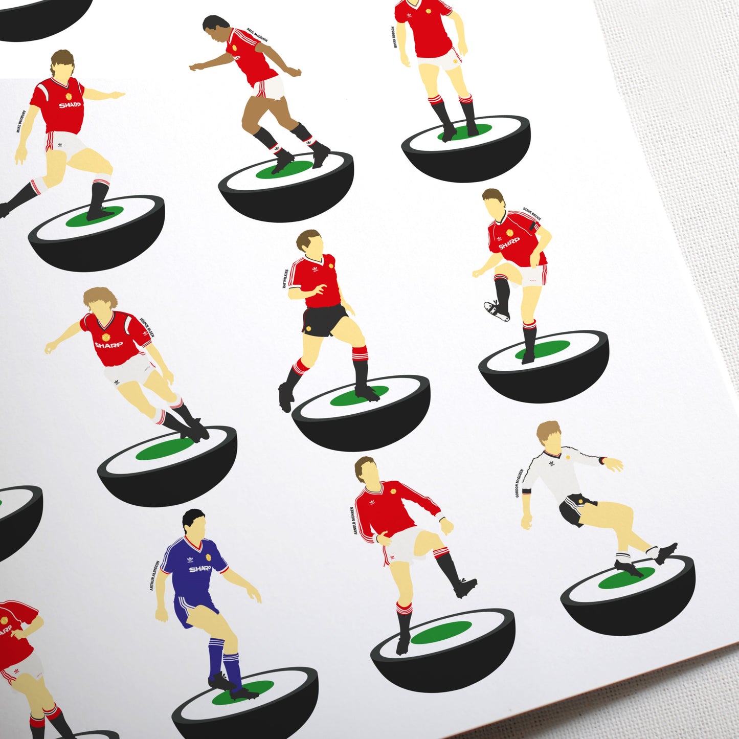 Manchester United 1980’s Subbuteo Prints