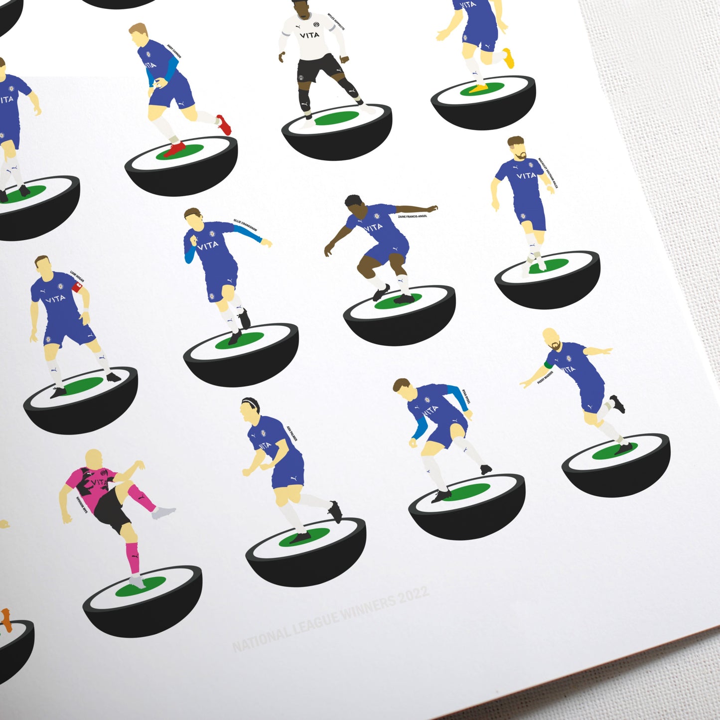 Stockport County 2022 Champions Subbuteo Print