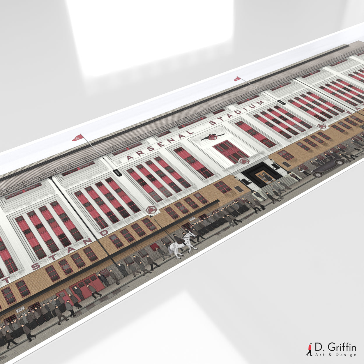 Arsenal – Old Highbury Stadium Panoramic Illustration