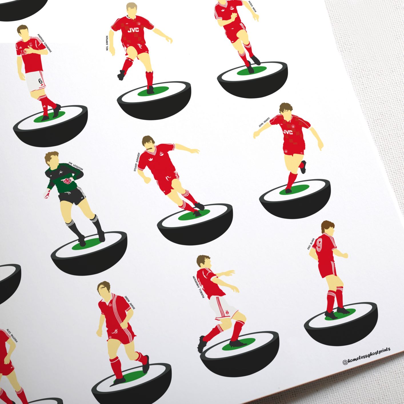 Aberdeen Legends Subbuteo Print