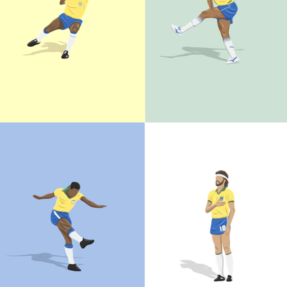 Brazil's Greatest Players Print