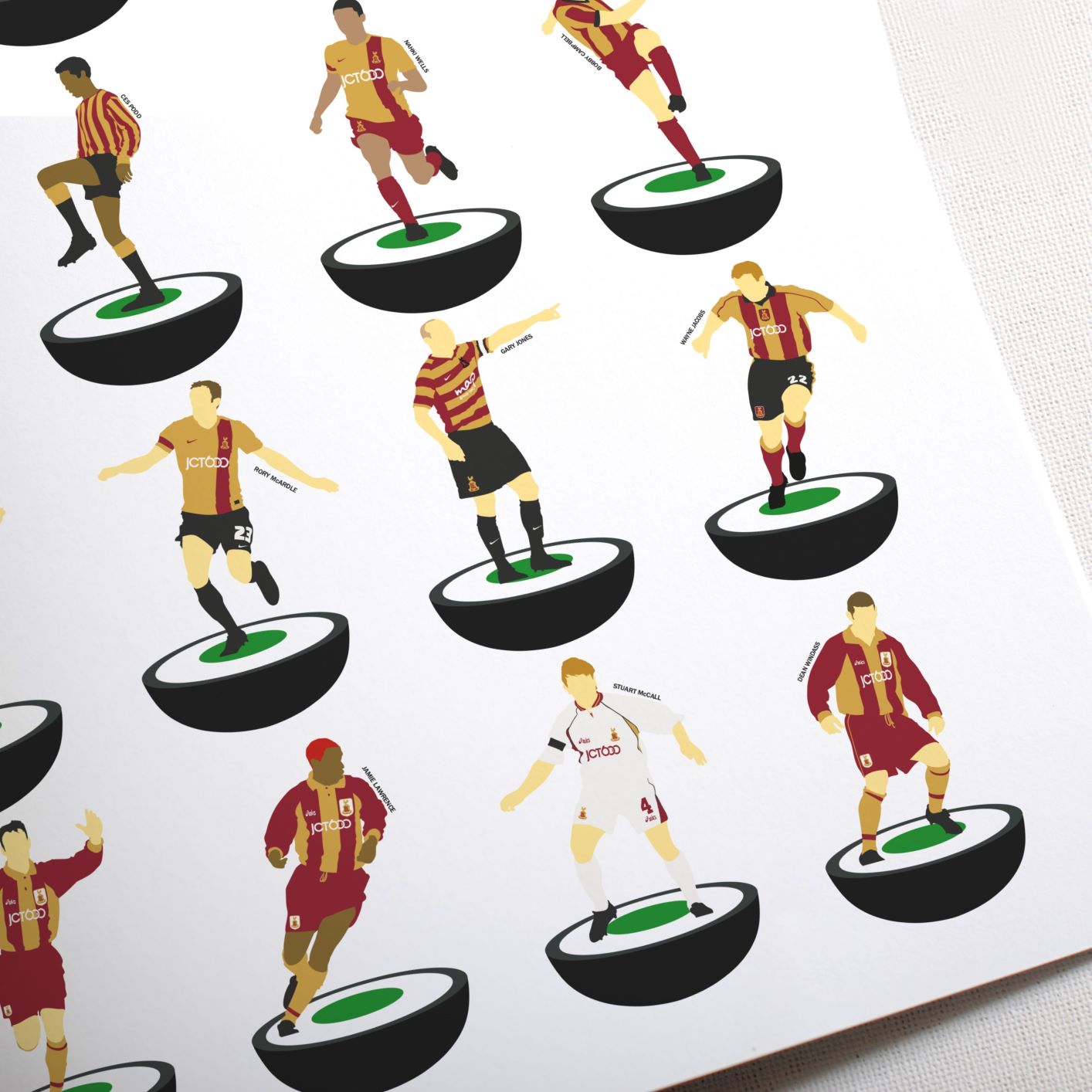 Bradford City Subbuteo Print