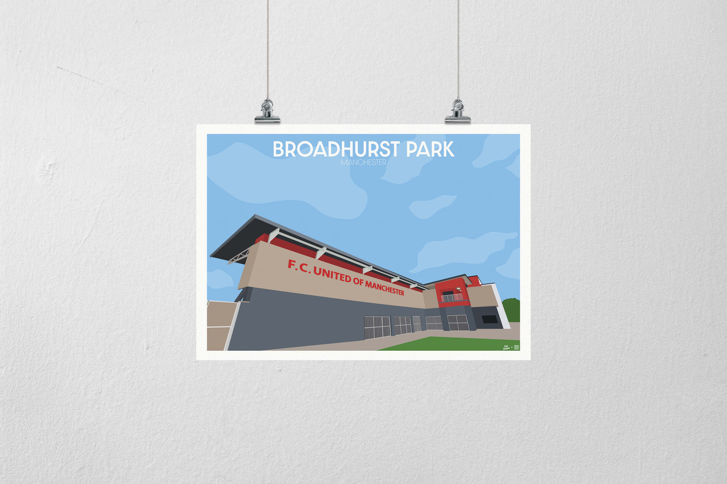 SALE - Broadhurst Stadium A3 Print - DanDesignsGB