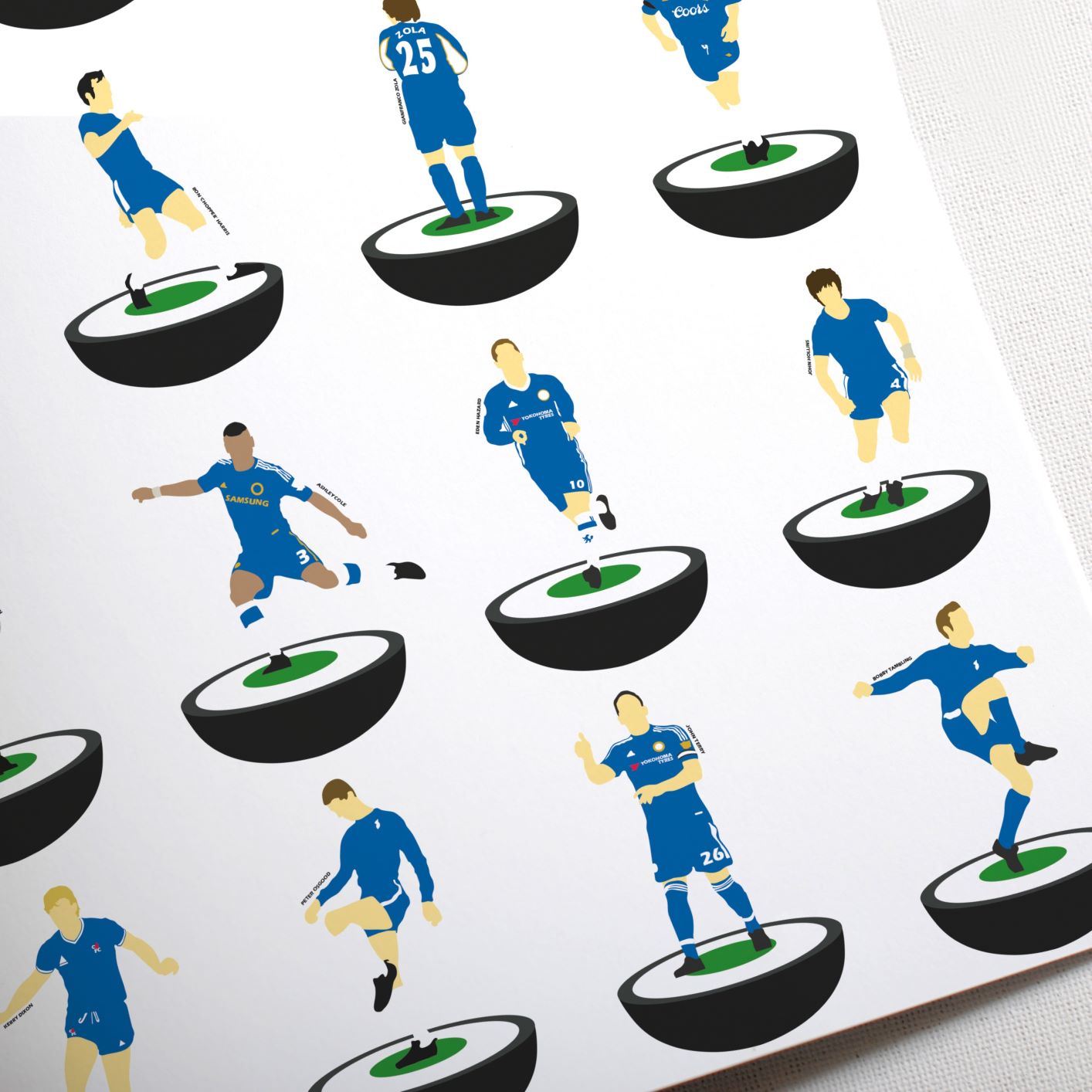 Chelsea Legends Subbuteo Print