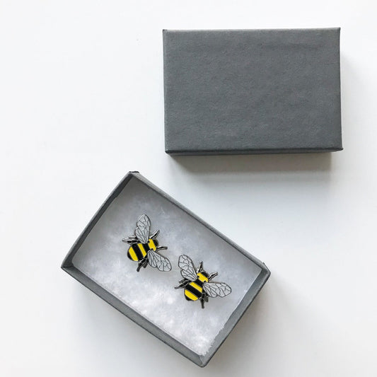 Manchester Bee Yellow Cufflinks - The Manchester Bee Co.