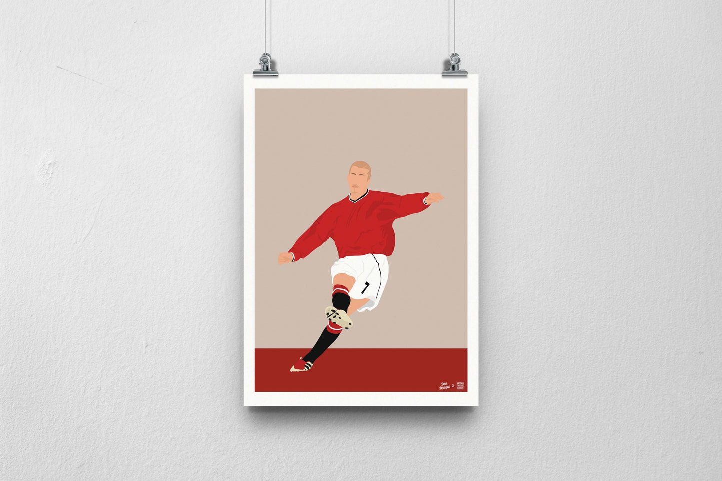 David Beckham Manchester United Print - DanDesignsGB