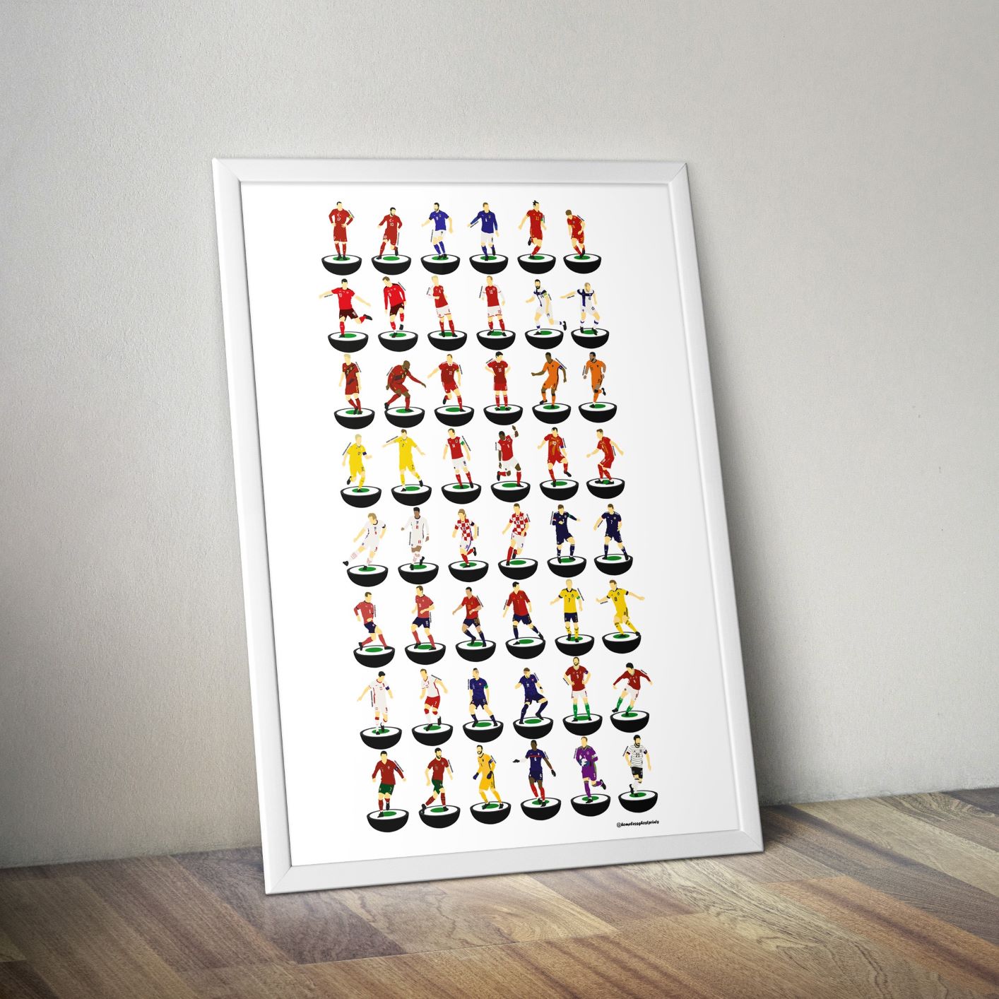 Euro 2020 Subbuteo Print - Unframed