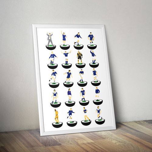 Everton Legends Subbuteo Print