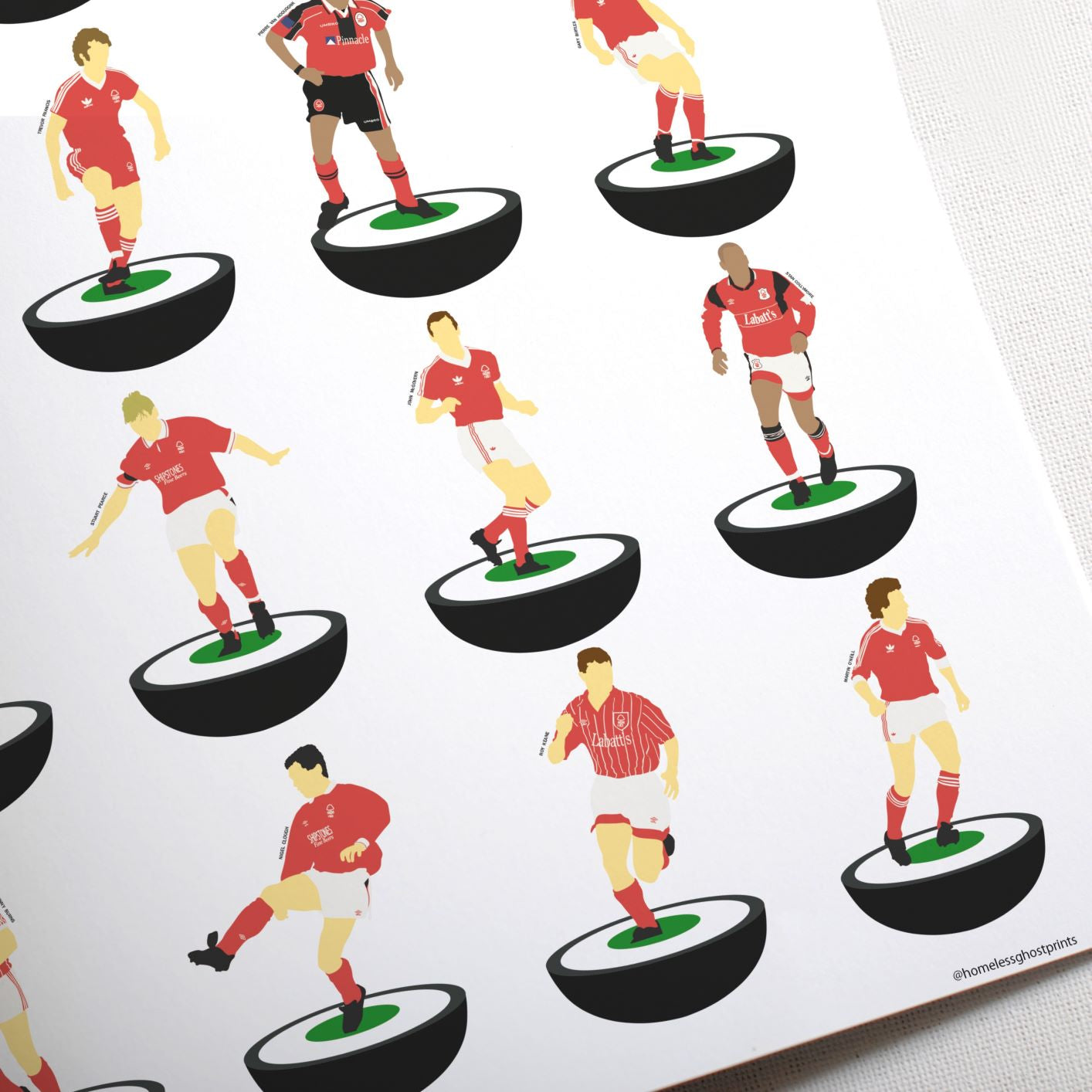 Nottingham Forest Legends Subbuteo Print