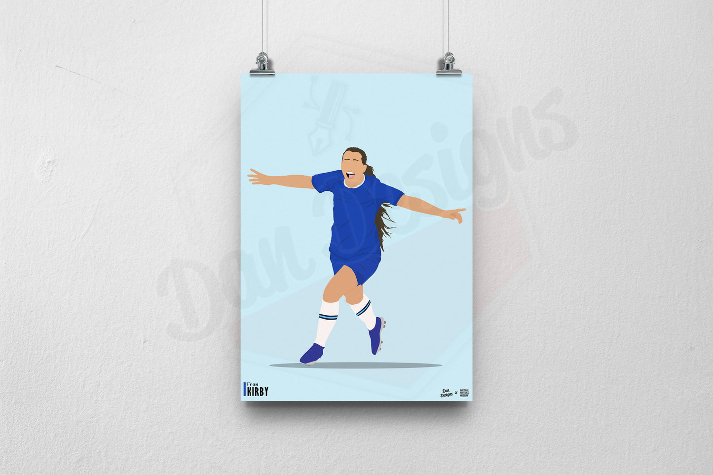SALE - Fran Kirby - Chelsea - A3 Print - DanDesignsGB