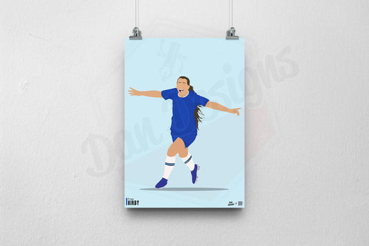 SALE - Fran Kirby - Chelsea - A3 Print - DanDesignsGB