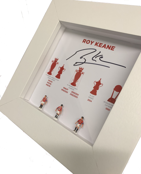 Roy Keane Signed Hand Painted Subbuteo Career Display