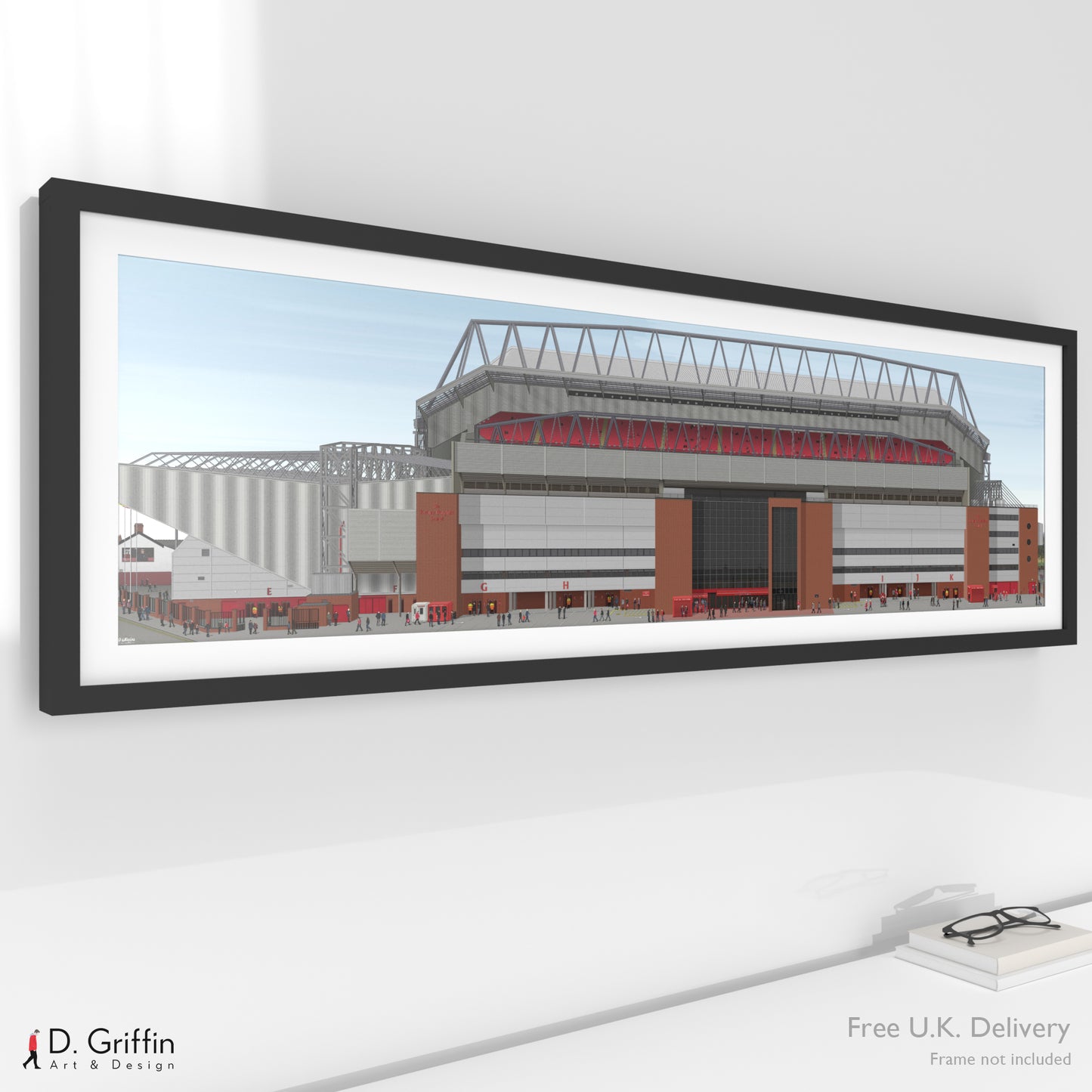 Liverpool – Kenny Dalglish Stand, Anfield Panoramic Illustration Print