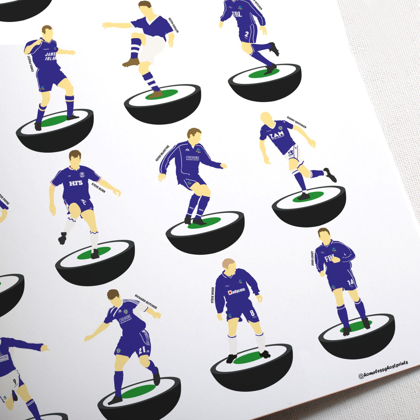 Macclesfield Town Subbuteo Print