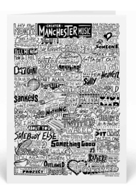 Sketch Book - Manchester Music Greetings Card