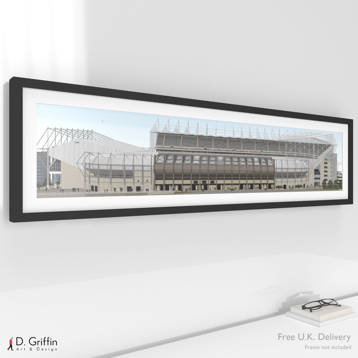 Newcastle United – St James’ Park Stadium Panoramic Illustration Print