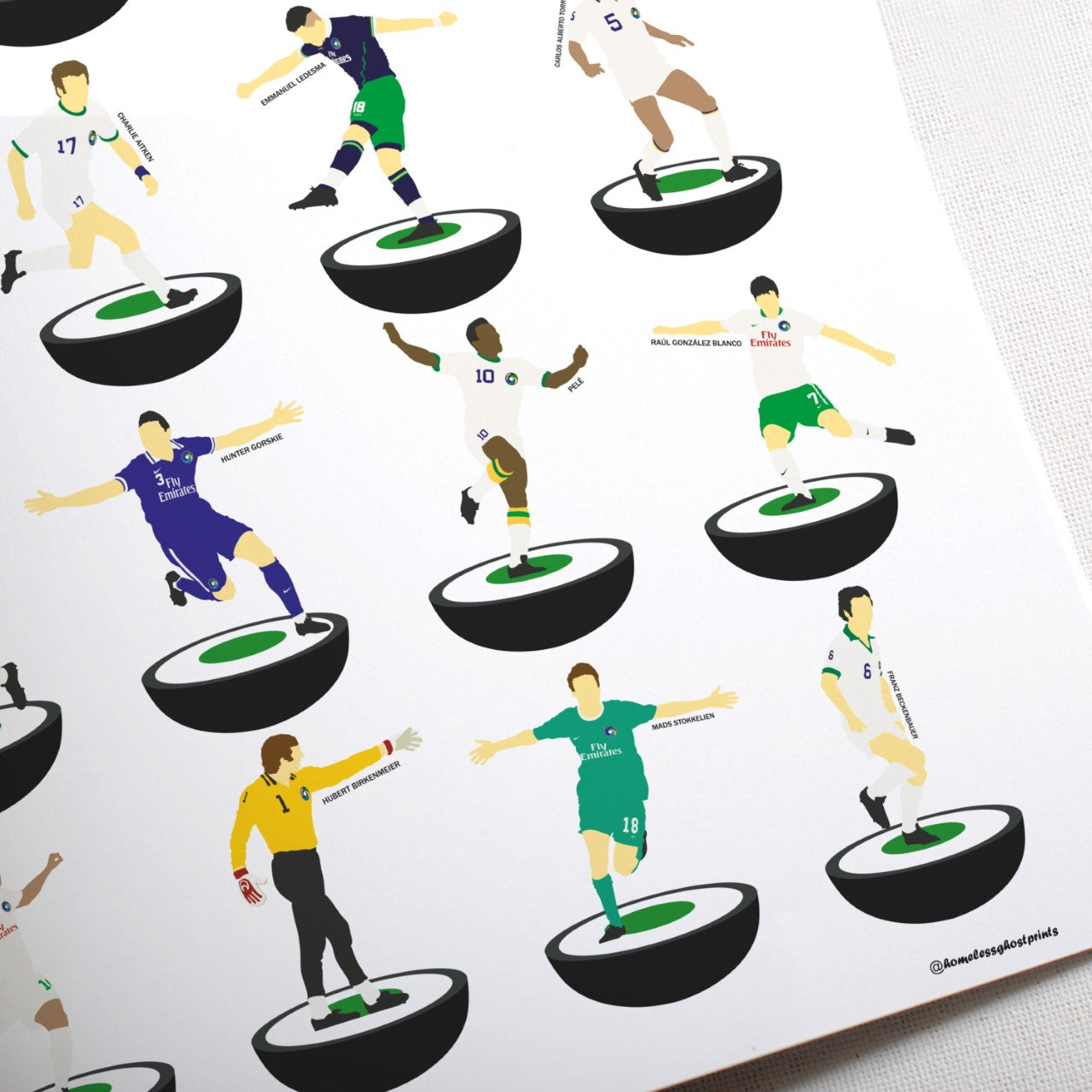 New York Cosmos Subbuteo Print