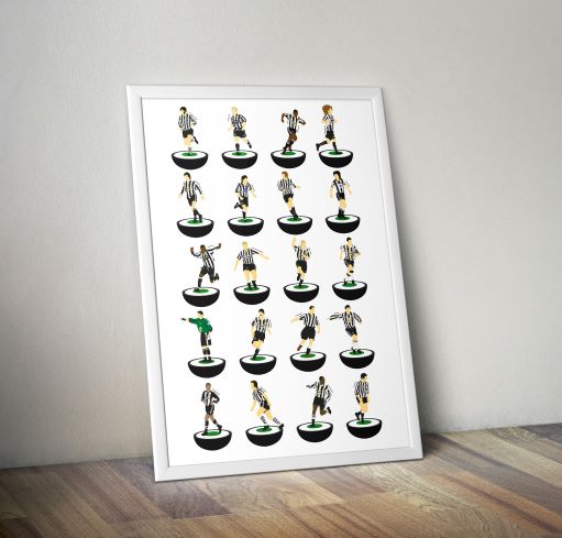 Newcastle United Legends Subbuteo Print