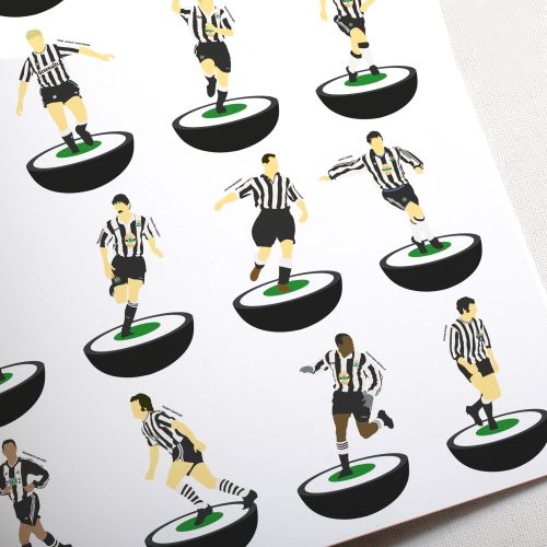 Newcastle United Legends Subbuteo Print