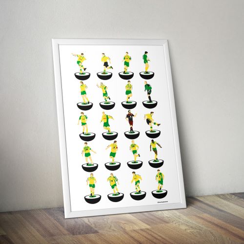 Norwich City Subbuteo Print