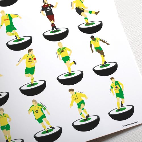 Norwich City Subbuteo Print