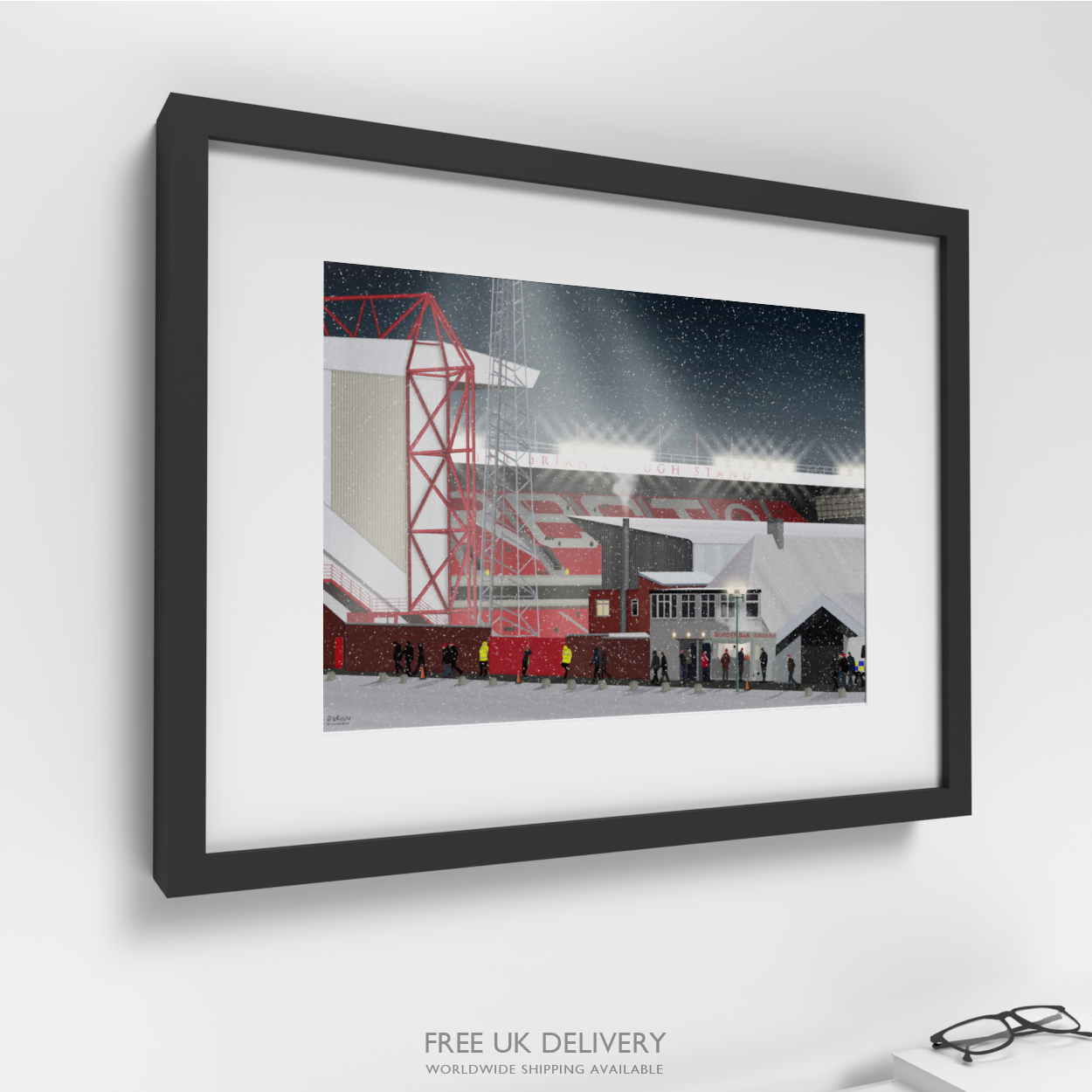 Walking to the City Ground Art Print