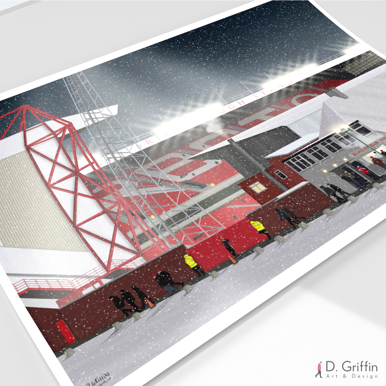 Walking to the City Ground Art Print