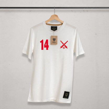The Cannon White 14 Shirt - Football Town
