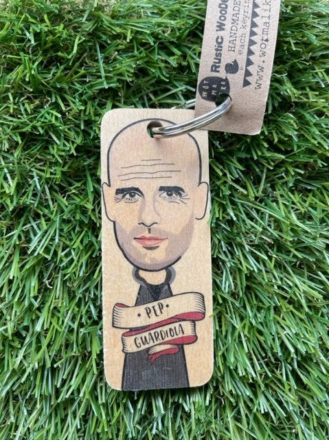 Pep Guardiola Wooden Keyring