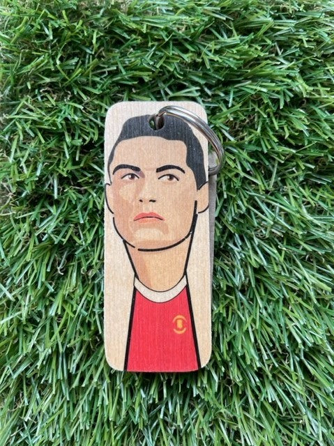 Cristiano Ronaldo Wooden Keyring