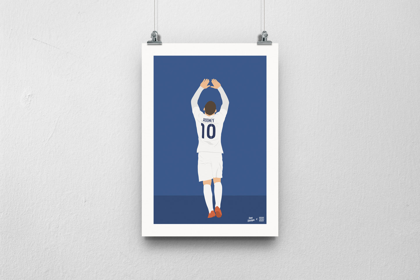 Rooney England A3 print - DanDesignsGB