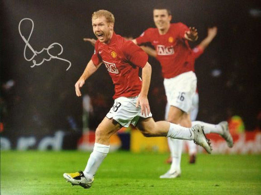 Paul Scholes Signed Manchester United Photo
