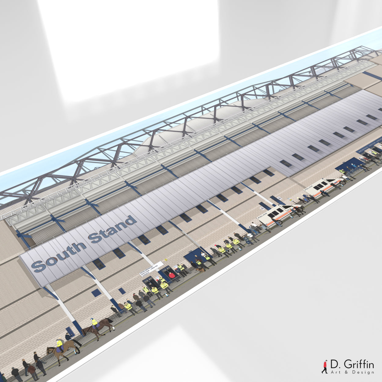 Tottenham Hotspur – White Hart Lane Stadium Panoramic Illustration