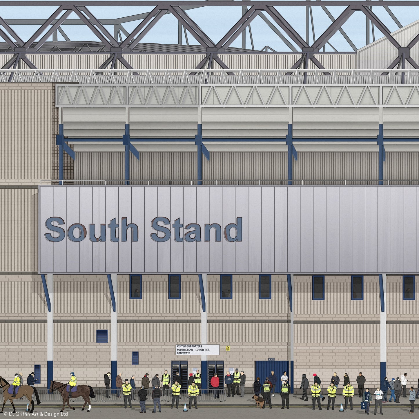 Tottenham Hotspur – White Hart Lane Stadium Panoramic Illustration