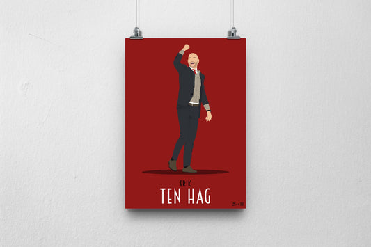 SALE -  Erik Ten Hag A3 Print - DanDesignsGB