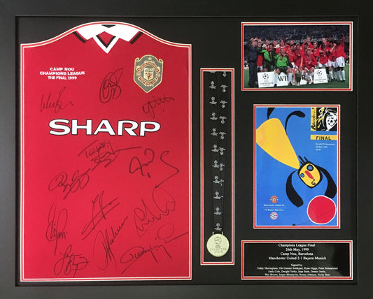 1999 Champions League Final replica shirt signed by 12