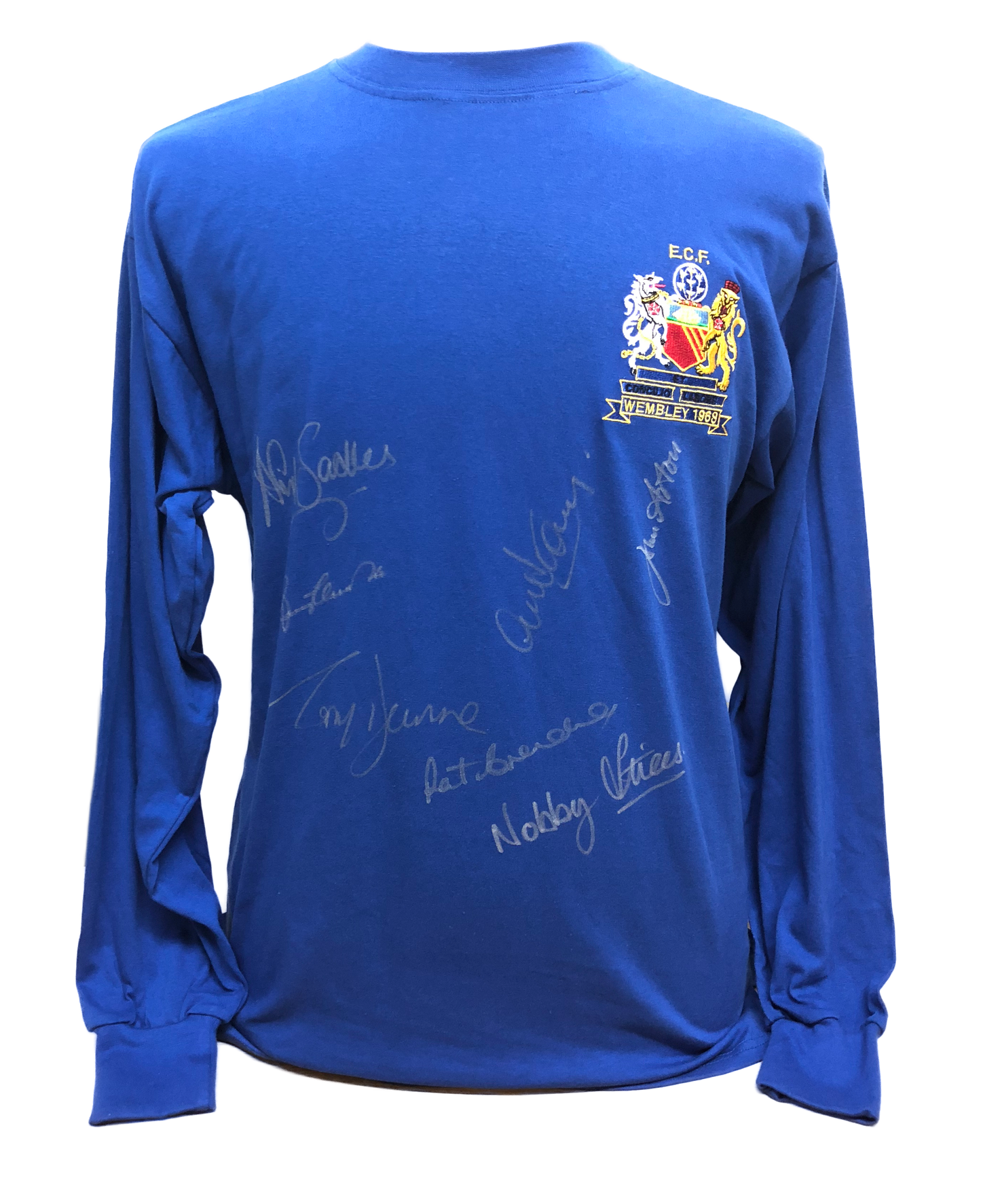 Manchester United 1968 European Cup Winners Shirt Signed by 7