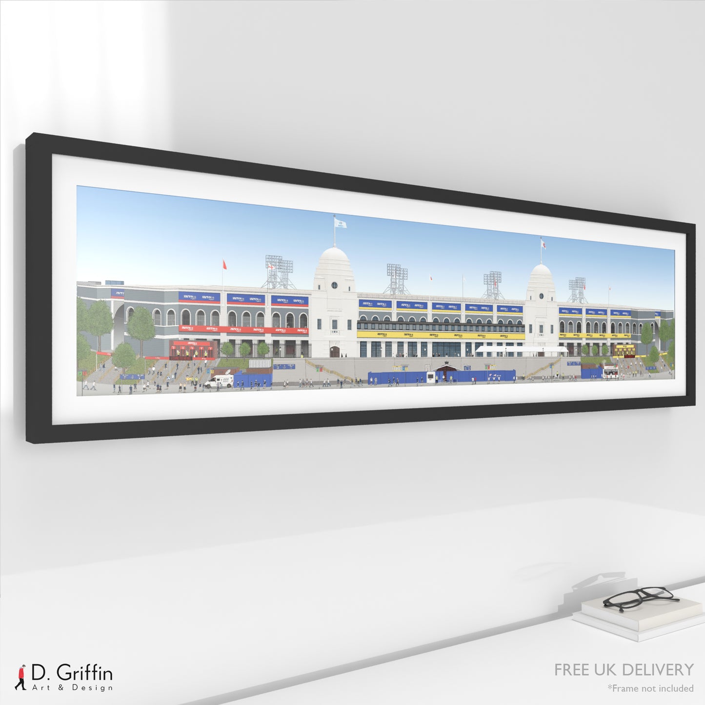 Wembley Old Stadium Panoramic Illustration Print