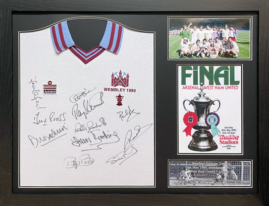 West Ham 1980 Signed by 11 Shirt