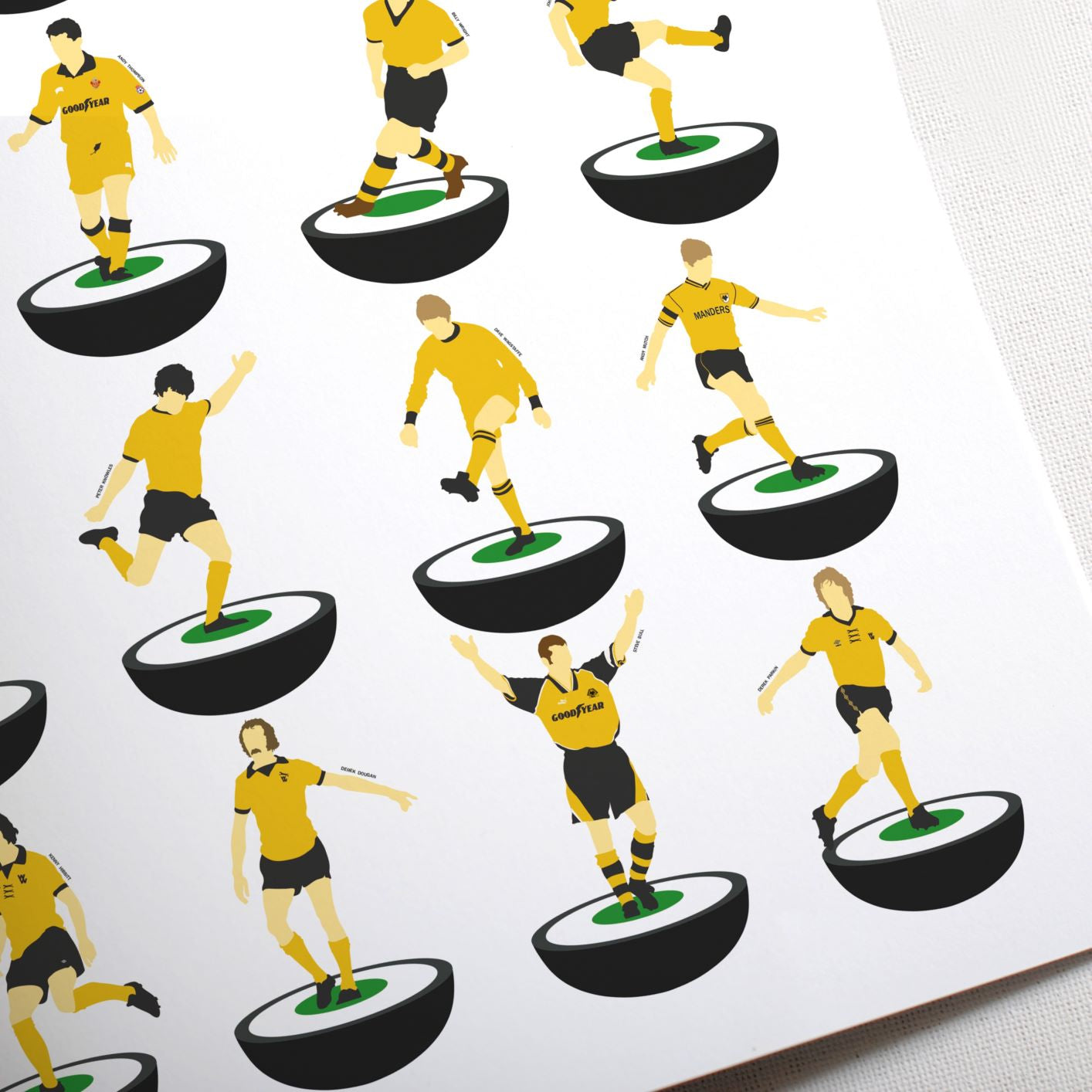 Wolves Subbuteo Print