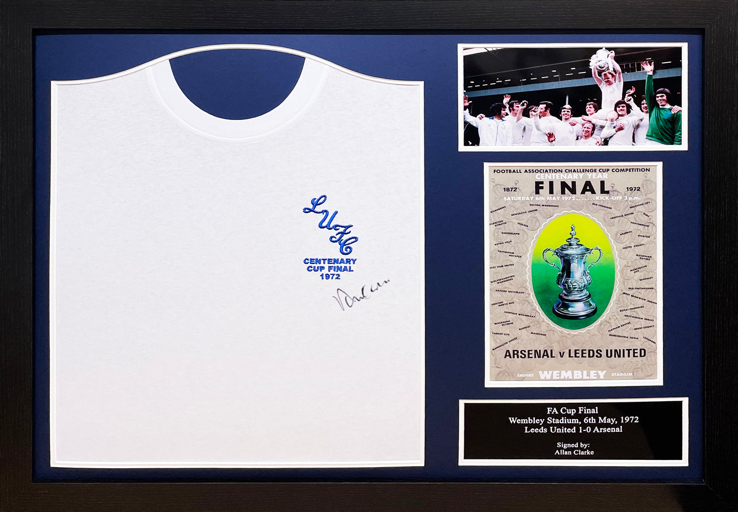 Allan Clarke Signed 1972 Leeds United Cup Final Shirt
