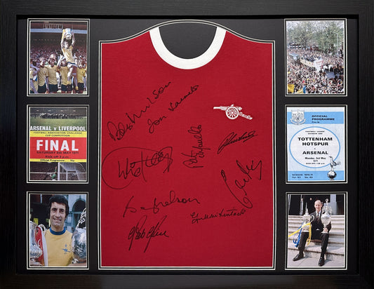 Arsenal 1971 Double Winners Shirt Signed by 9