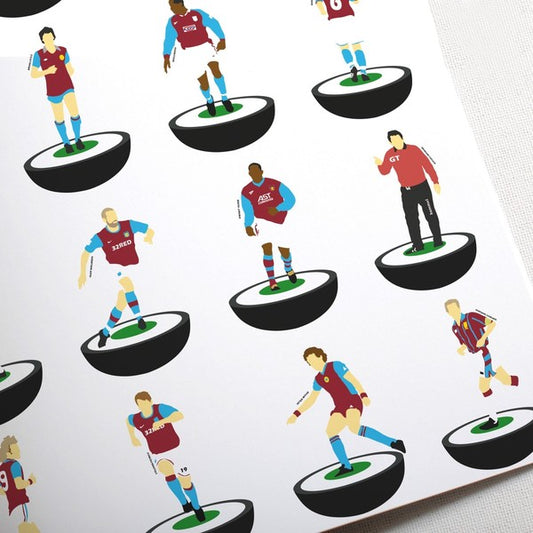 Aston Villa Legends  Subbuteo Print