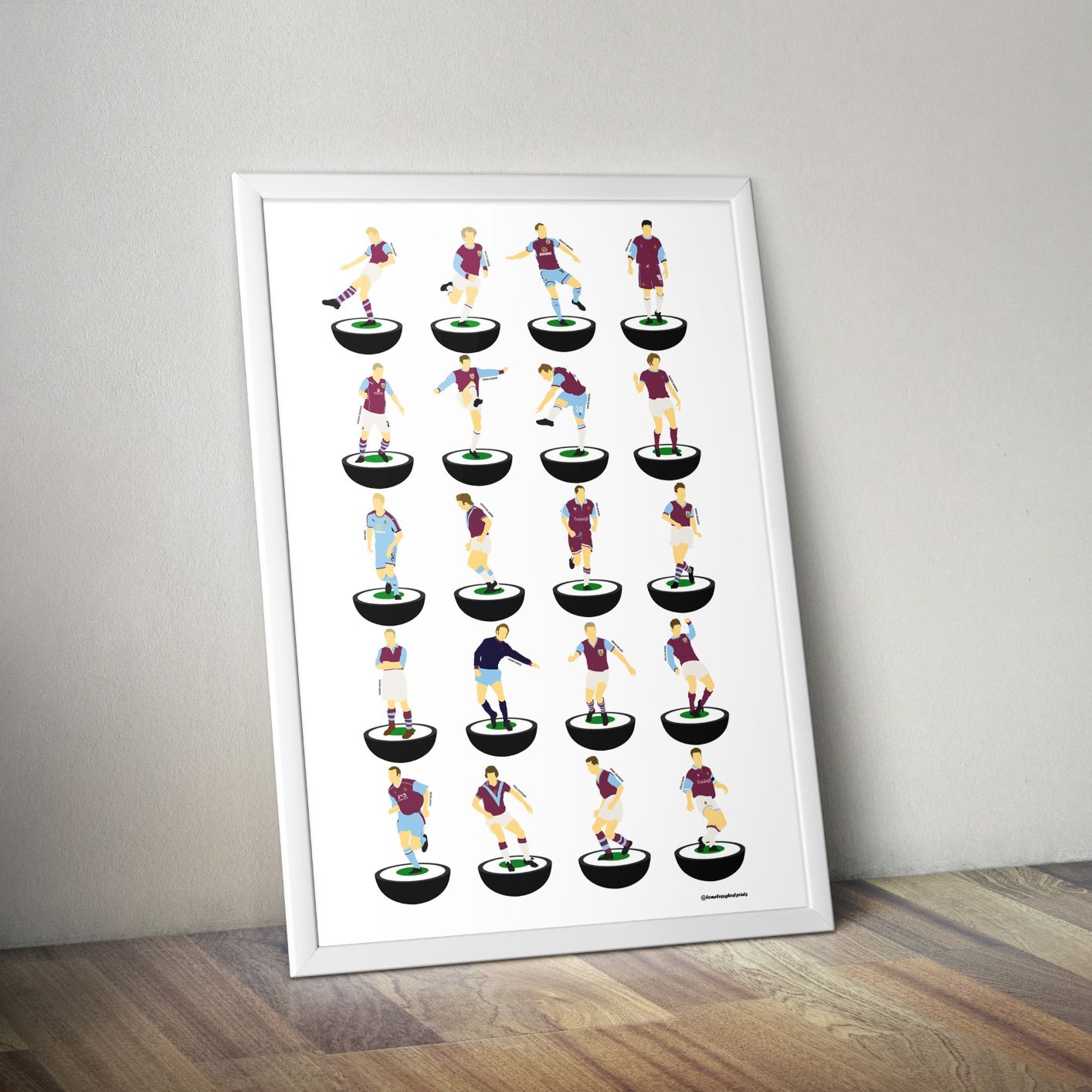 Burnley Legends Subbuteo Print